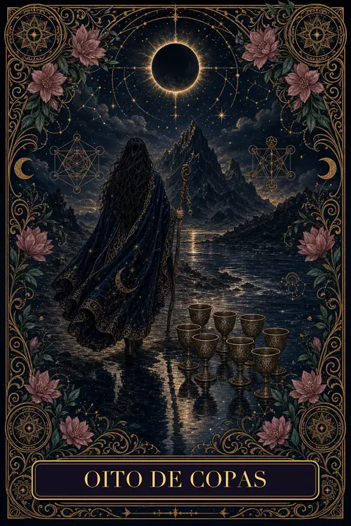 Eight of Cups card from the Bruxa's Deck