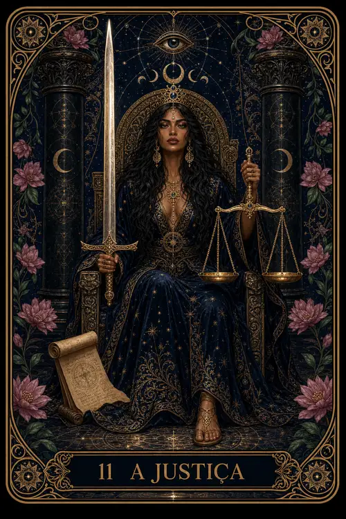 Justice card from the Bruxa's Deck