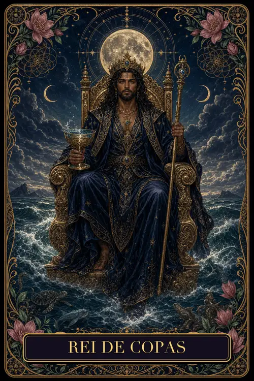 King of Cups card from the Bruxa's Deck