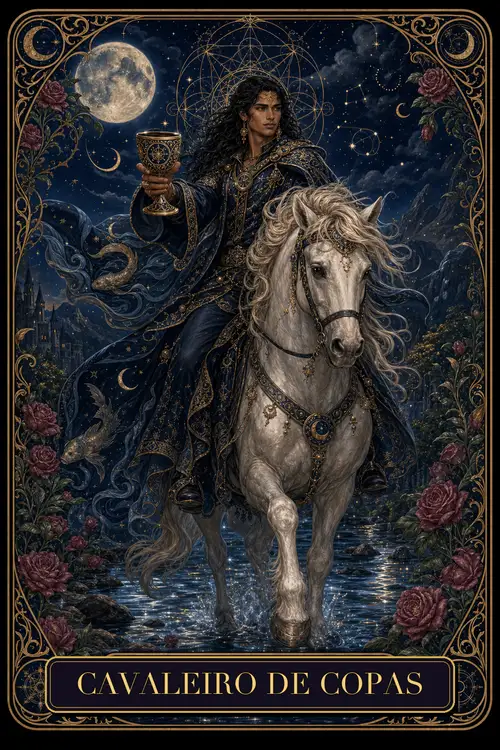 Knight of Cups card from the Bruxa's Deck