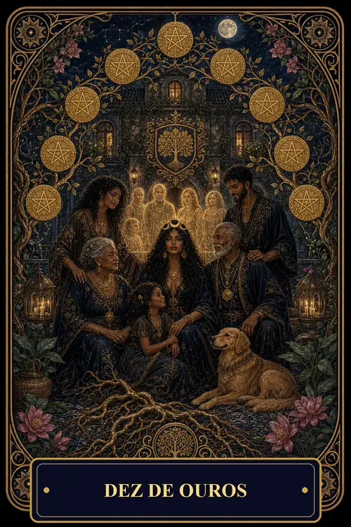 Ten of Pentacles card from the Bruxa's Deck