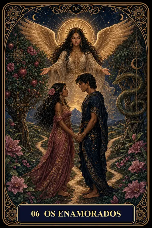 The Lovers card from the Bruxa's Deck