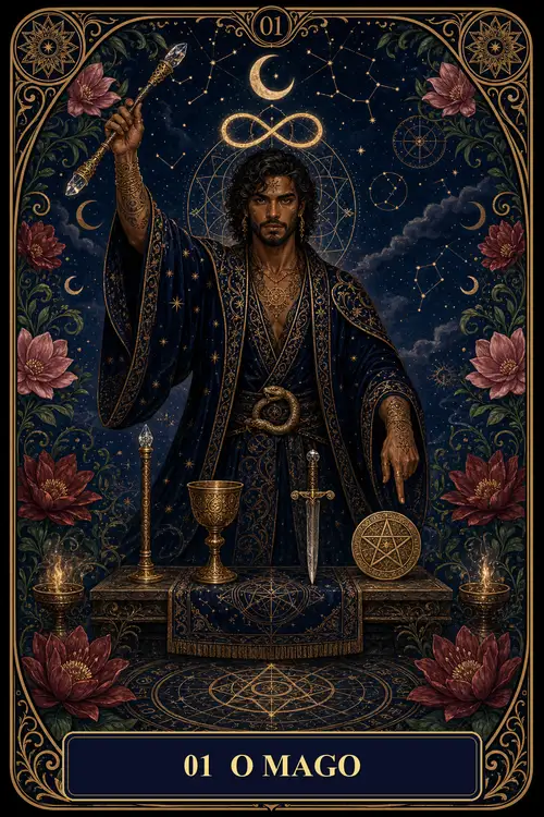 The Magician card from the Bruxa's Deck