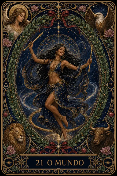 The World card from the Bruxa's Deck