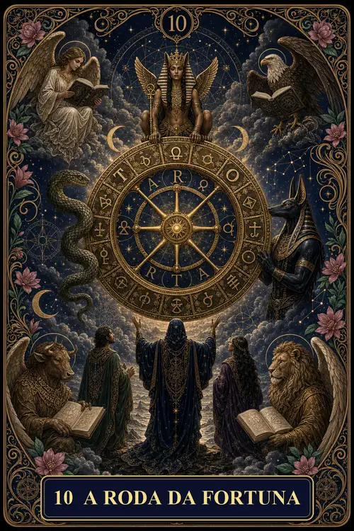 Wheel of Fortune card from the Bruxa's Deck