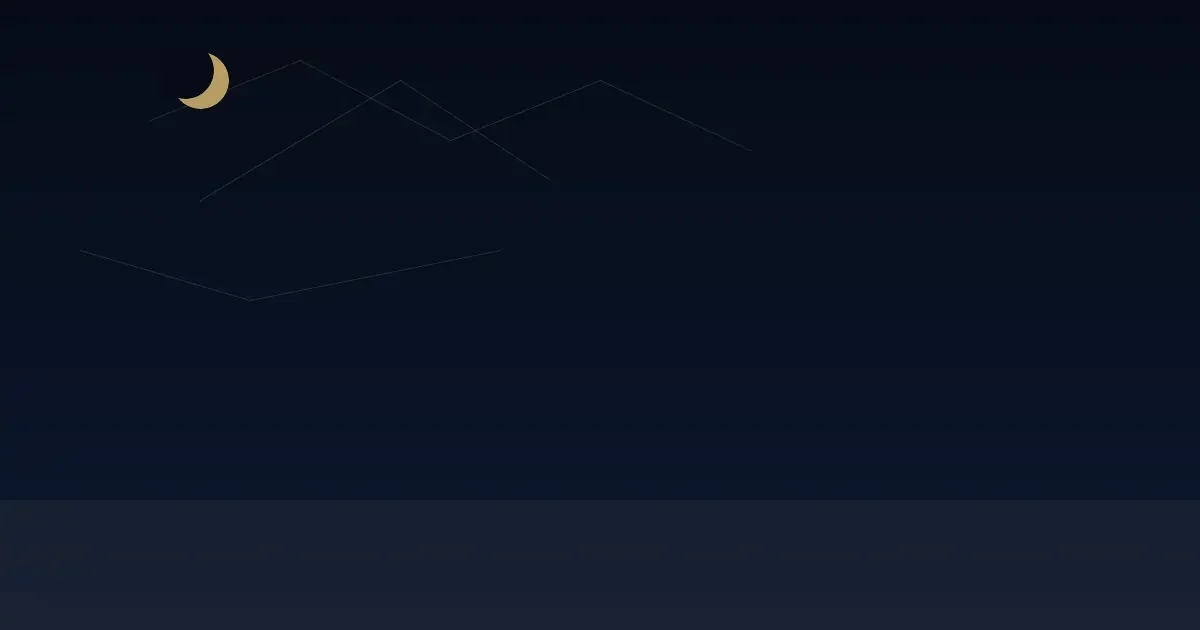 Small, soft crescent moon with delicate stars