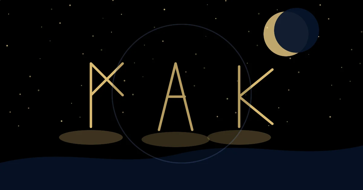 Abstract golden rune stones under a deep blue sky with celestial glow, no text